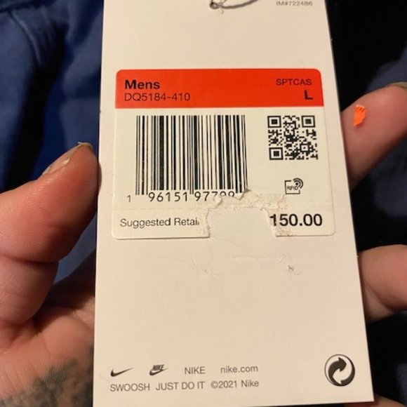 Nike Loose Fit Navy Blue Coupe Jacket - Picture 3 of 3